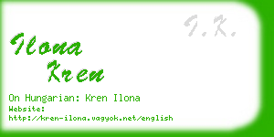 ilona kren business card